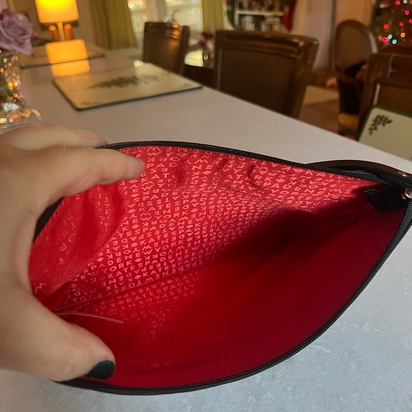 kate spade Black Clutch with Gold Text - Picture 3 of 3